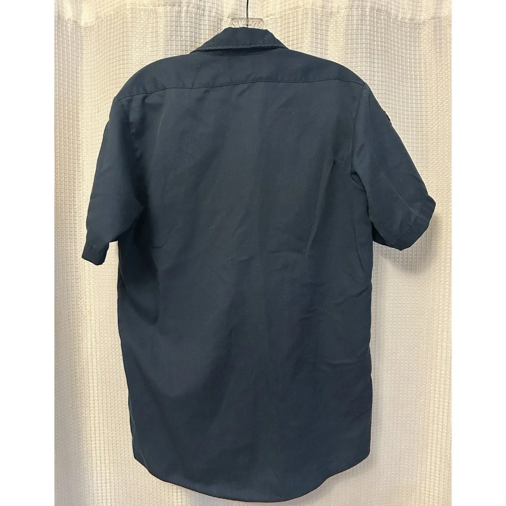 VTG 80s EMT Fire Button Up Work Shirt Dickies Size Small